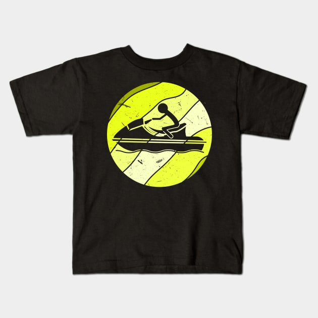 Retro Jet Ski Kids T-Shirt by Imutobi